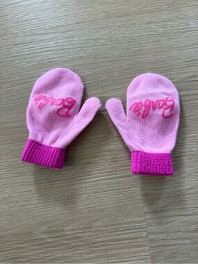Barbie Pink Knit Mittens